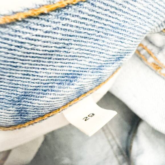 Frame Rigid Re-Release Le Original Short Light Wash Button Denim Jean SIze 29 - Picture 5 of 7